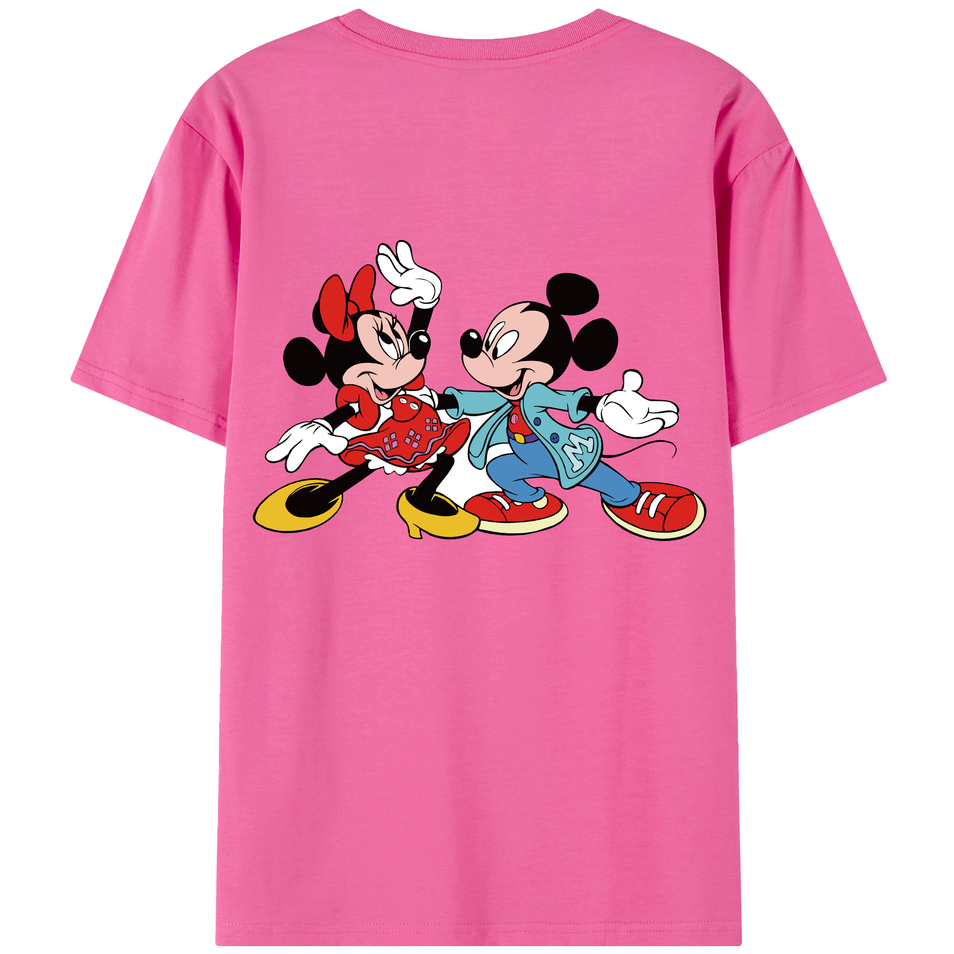 （画像用） ミッキーマウス Mickey Mouse レディース半袖Tシャツ(バックプリント)
